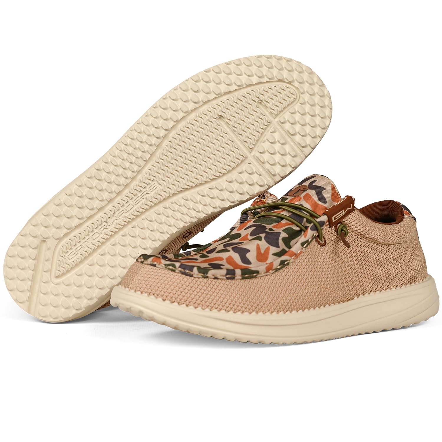 Gator Waders Mens Casual Shoes – Men's Loafers &amp; Slip-Ons Camp Shoes with No-Tie Laces -Arch Support Boat Shoes for Everyday Wear