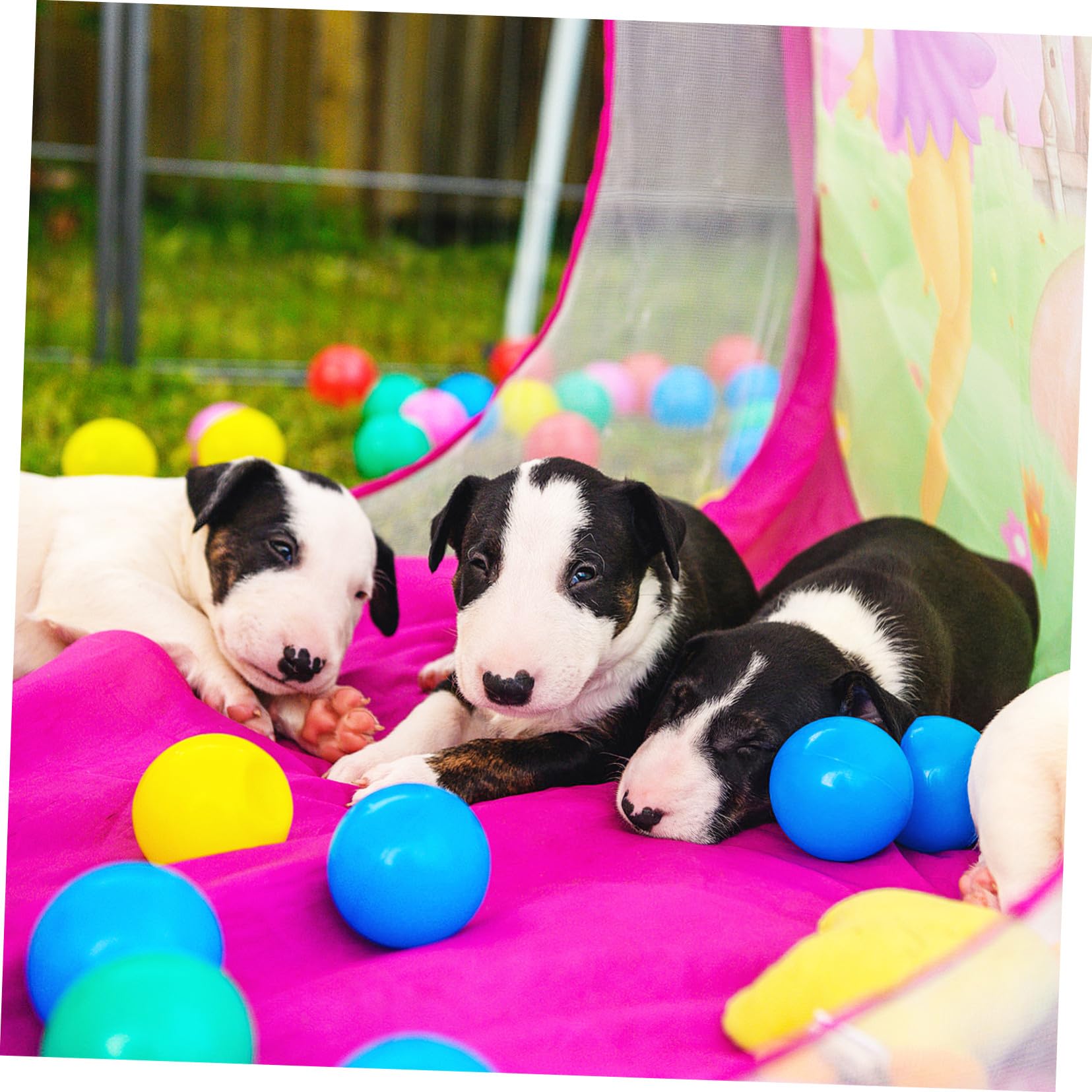TOYANDONA Balones de Juego Redondas 100 Piezas de Plástico para Niños | Piscina de Bolas y Sala de Trampolín, Uso en Boxes y Fiestas, Coloridas Color Aleatorio