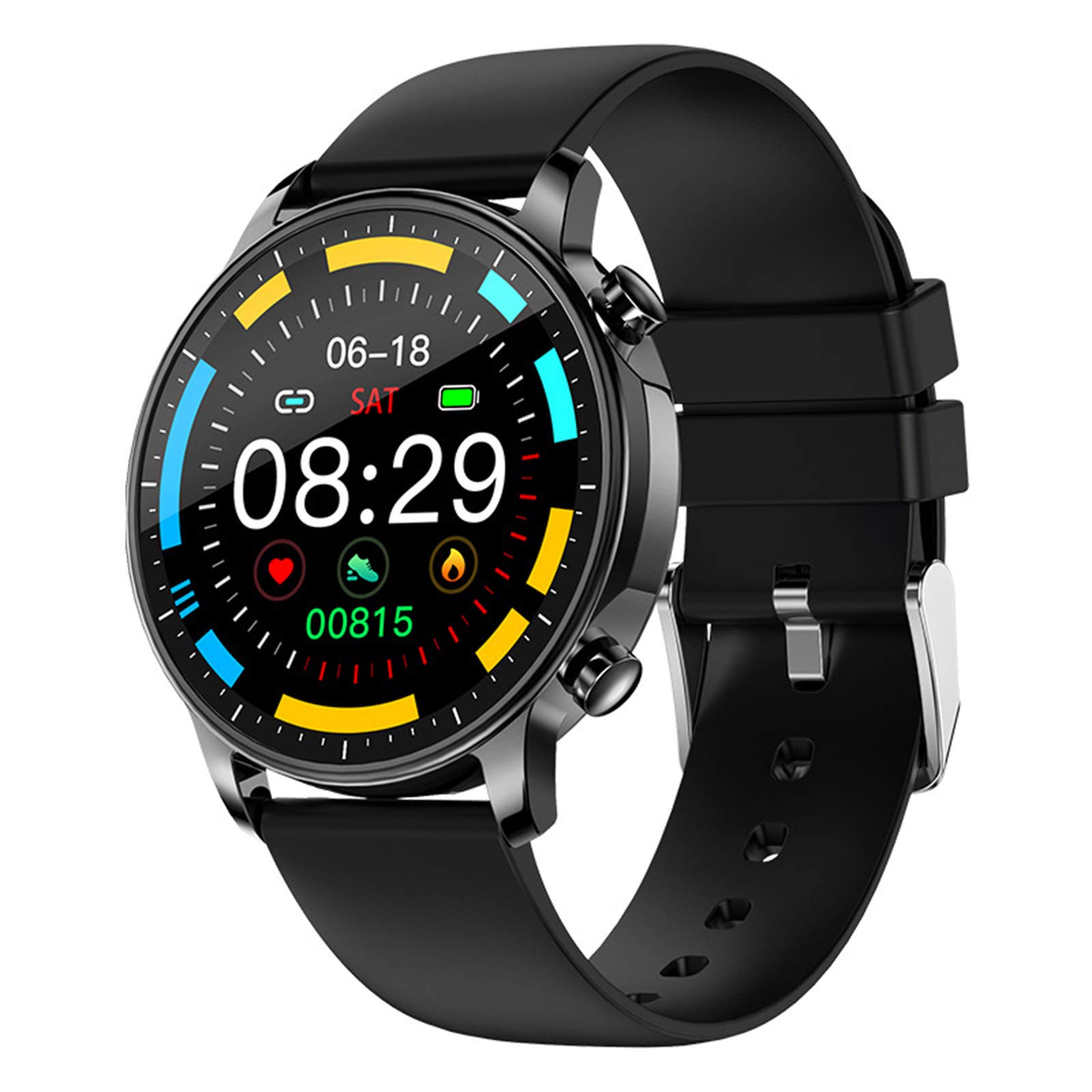 V23 damski inteligentny zegarek w pełni dotykowy opaska monitorująca aktywność fizyczną IP67 wodoodporny inteligentny zegar do pomiaru ciśnienia krwi męski smartwatch dla iOS Android (D) little