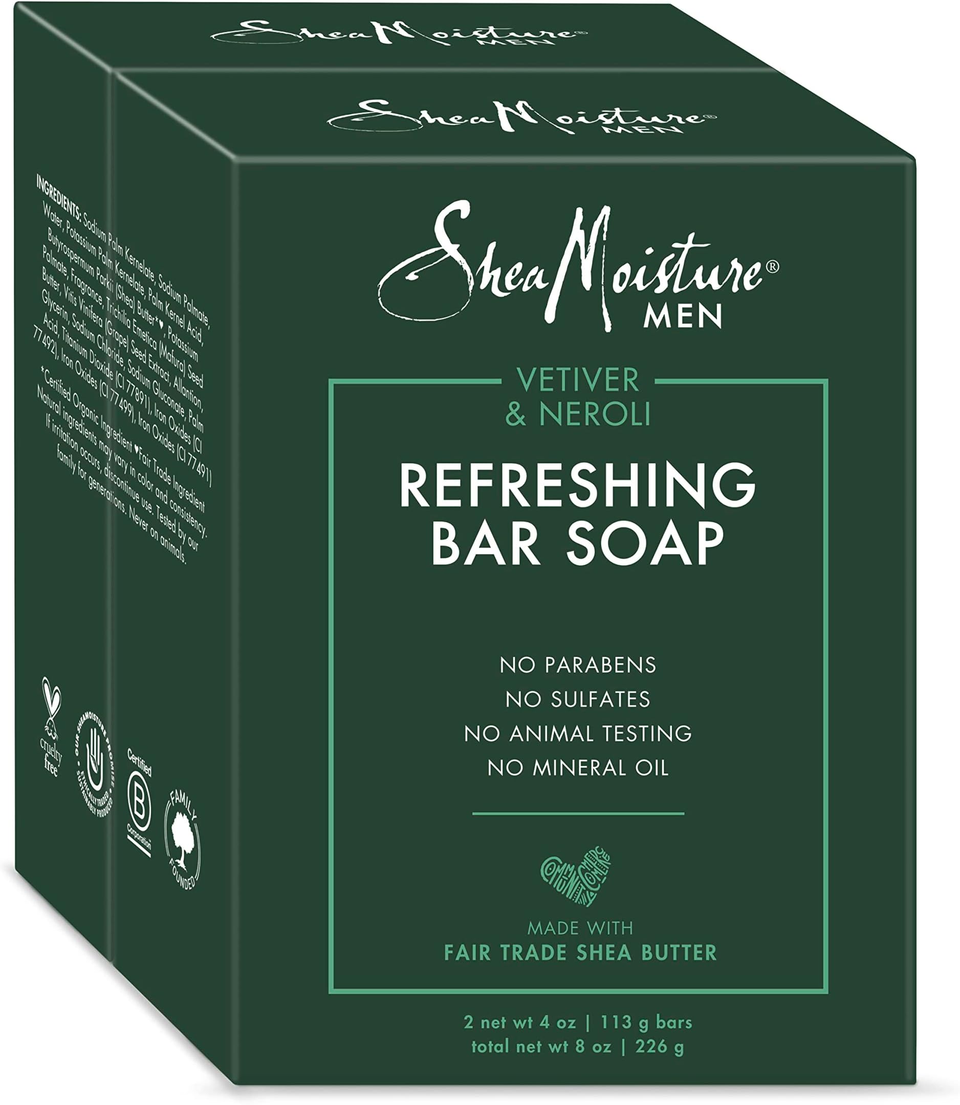 Sheamoisture, Men Bar Soap Vetiver & Neroli, 4 Ounce 2 Pk