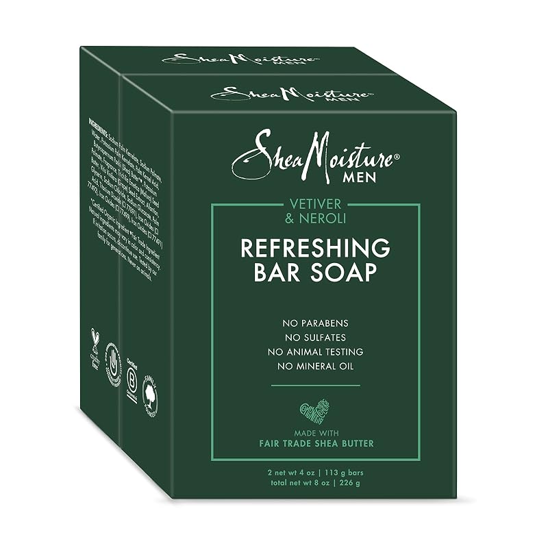 Shea Moisture Sabonete em barra masculino Vetiver & Neroli, pacote com 2