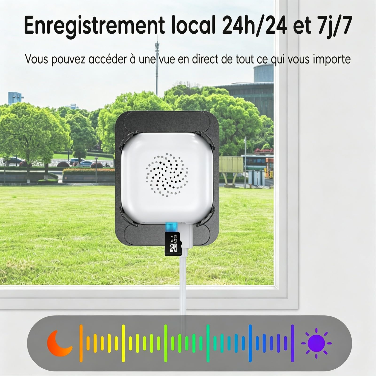 ANYQOO 2 Paquet Caméra sans Fil Interieur 3MP 2K, Surveillance Intérieur Vision Nocturne Couleur IA, Détection Mouvement, WiFi 2.4/5GHz, Enregistrement 24/7, Installation Facile pour Fenêtre