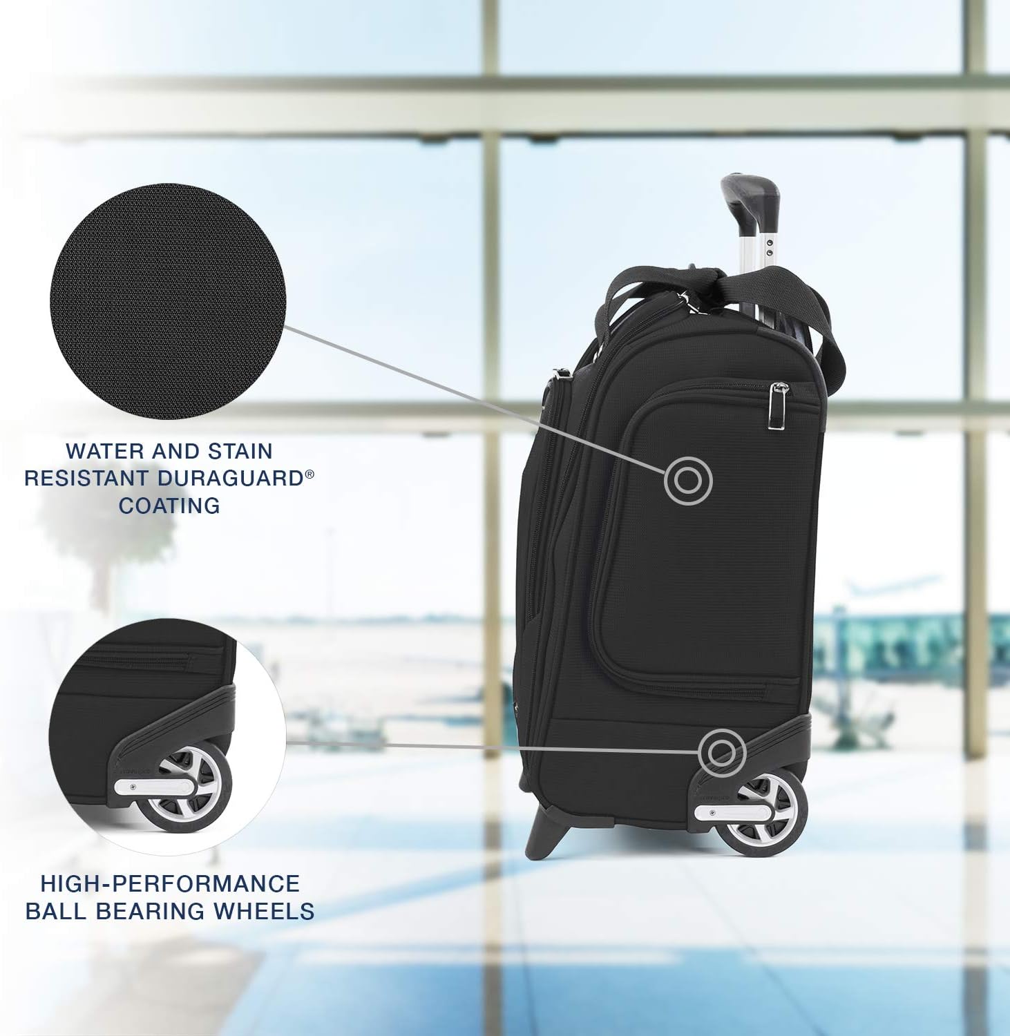  | Travelpro Maxlite 5 Rolling Underseat Compact Carry-On Bag, Black, 15-Inch | Carry-Ons