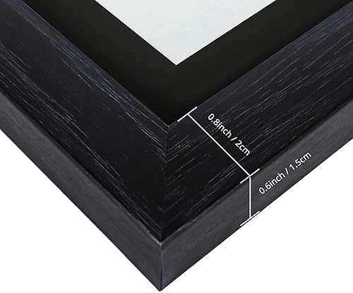 Miniatura 18 de GMFrames Marco de fotos para días escolares K-12 años escolares, collage de fotos de graduación, marco horizontal negro con paspartú, muestra una