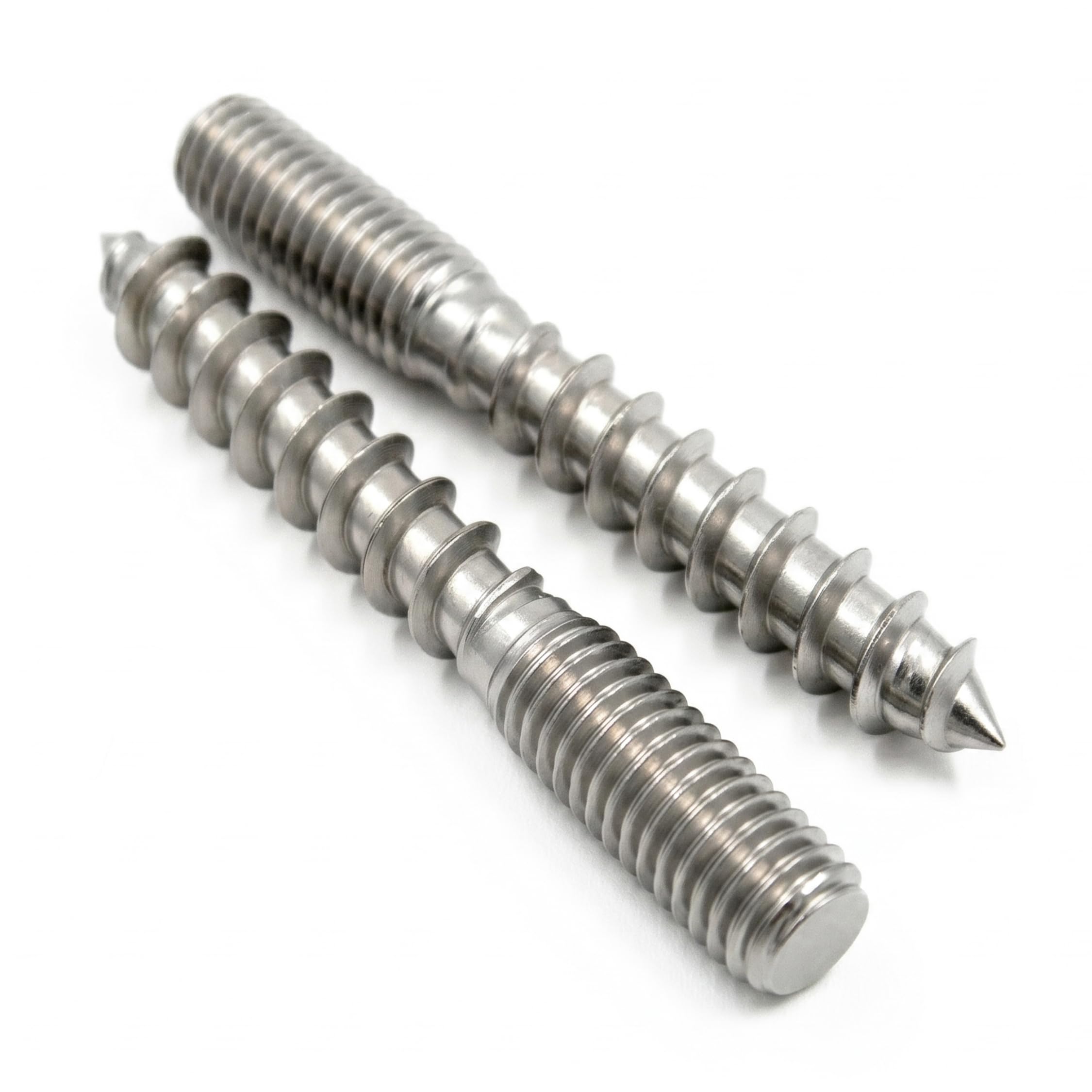 PROTECH Stockschrauben 8x100 Edelstahl A2 V2A Rostfrei - Doppelgewindeschrauben mit Holz- und metrischem Gewinde für Möbelbau (100 Stück)