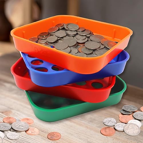 Miniatura 8 de Nadex Monedas Quick-Sort 4 bandejas organizadoras de monedas con 100 envoltorios de monedas (NCS81005)