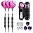 sanfeng Soft Tip Darts Set 20 Grams with Purple Aluminum Shafts Extra 50 Rubber O-Rings 30 Darts Plastic Tip 6 Standard Flights Slim Case for Electronic Dart Board