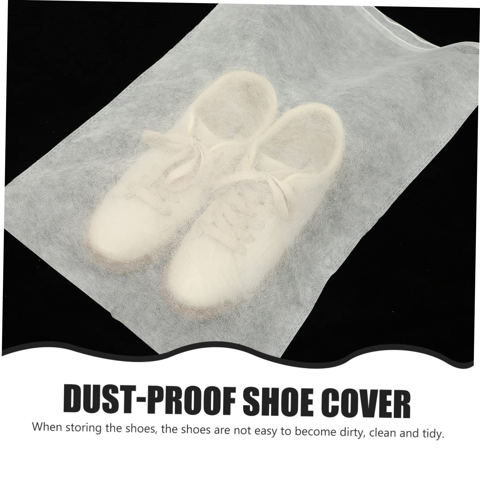 Porta Scarpe Protezione Antipolvere da Viaggio Riutilizzabili Sacchetti per Organizzare e Conservare in Viaggio Non Tessuto Bianco, 50 Pezzi per Scarpe e Abbigliamento