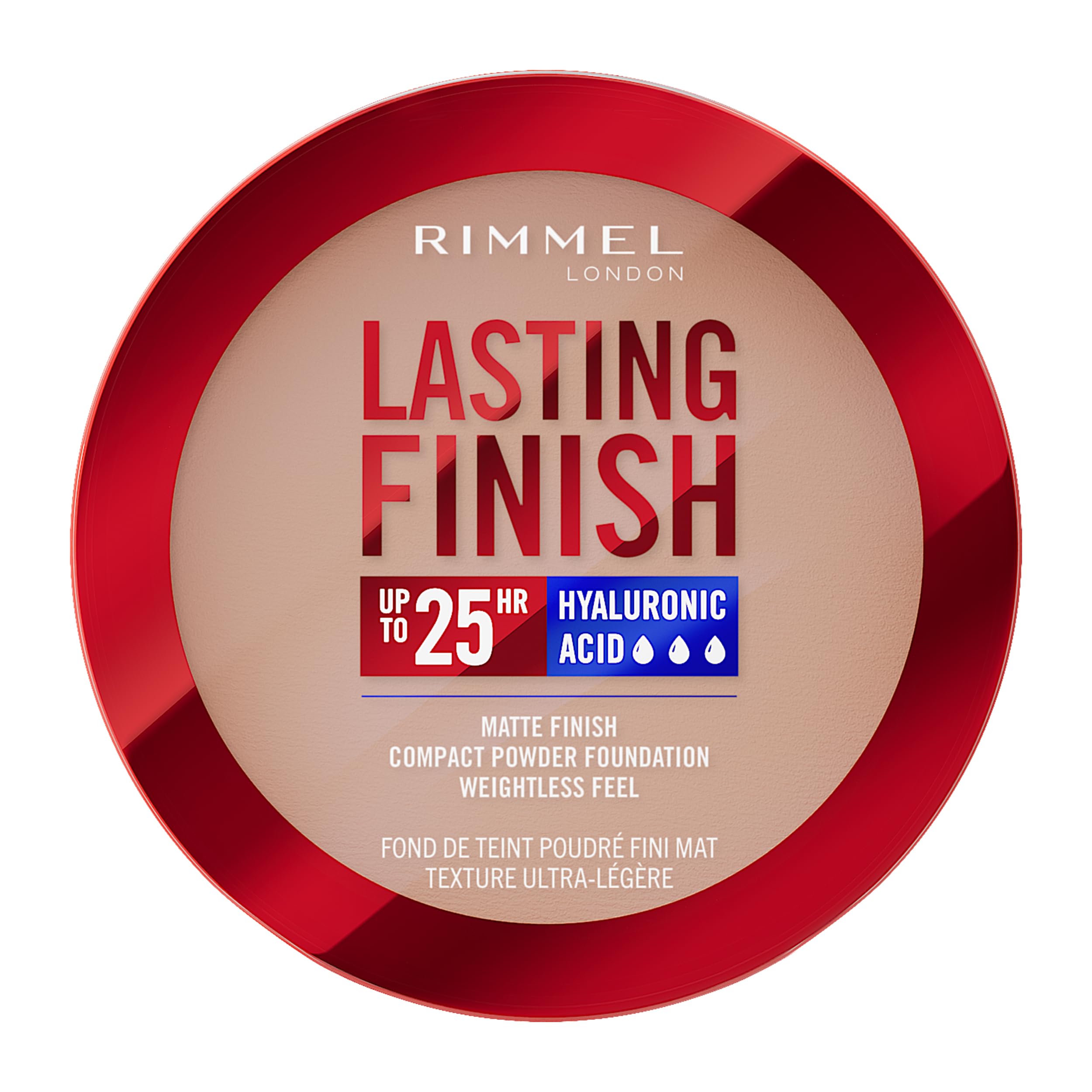 Rimmel Lasting Finish 25 HR Compact Foundation 003 Sesame, Matte Buildable Coverage, Powder-to-Cream, Anti-Pollution Shields, SPF 20, Hyaluronic Acid, Waterproof, Hides Imperfections