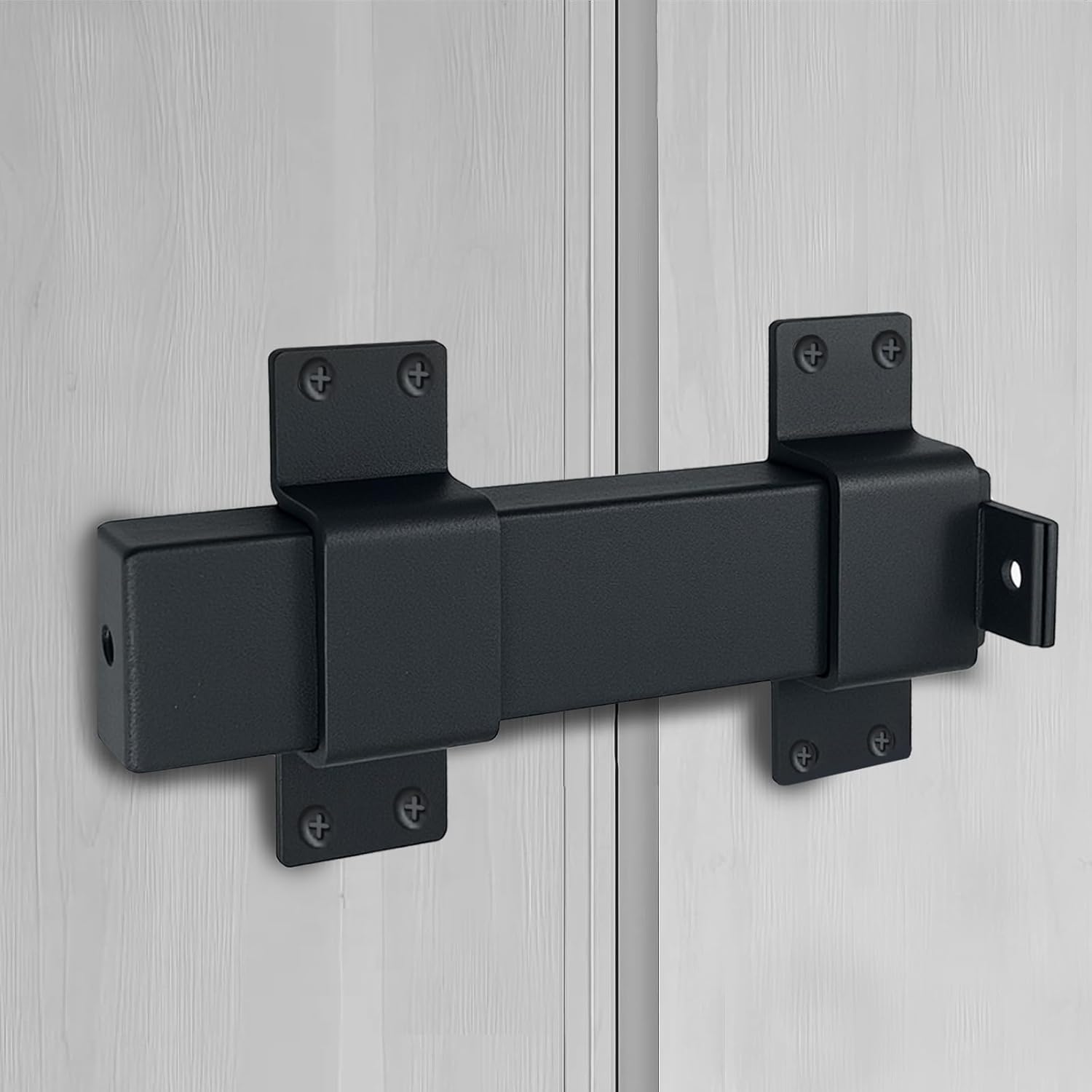 2 Pack Slide Gate Latch Heavy Duty Door Latch Lock with Padlock Hole, Adjustable Gate Lock for Fences, Barn Door, Courtyard, Shed, Cottages, Cabinet