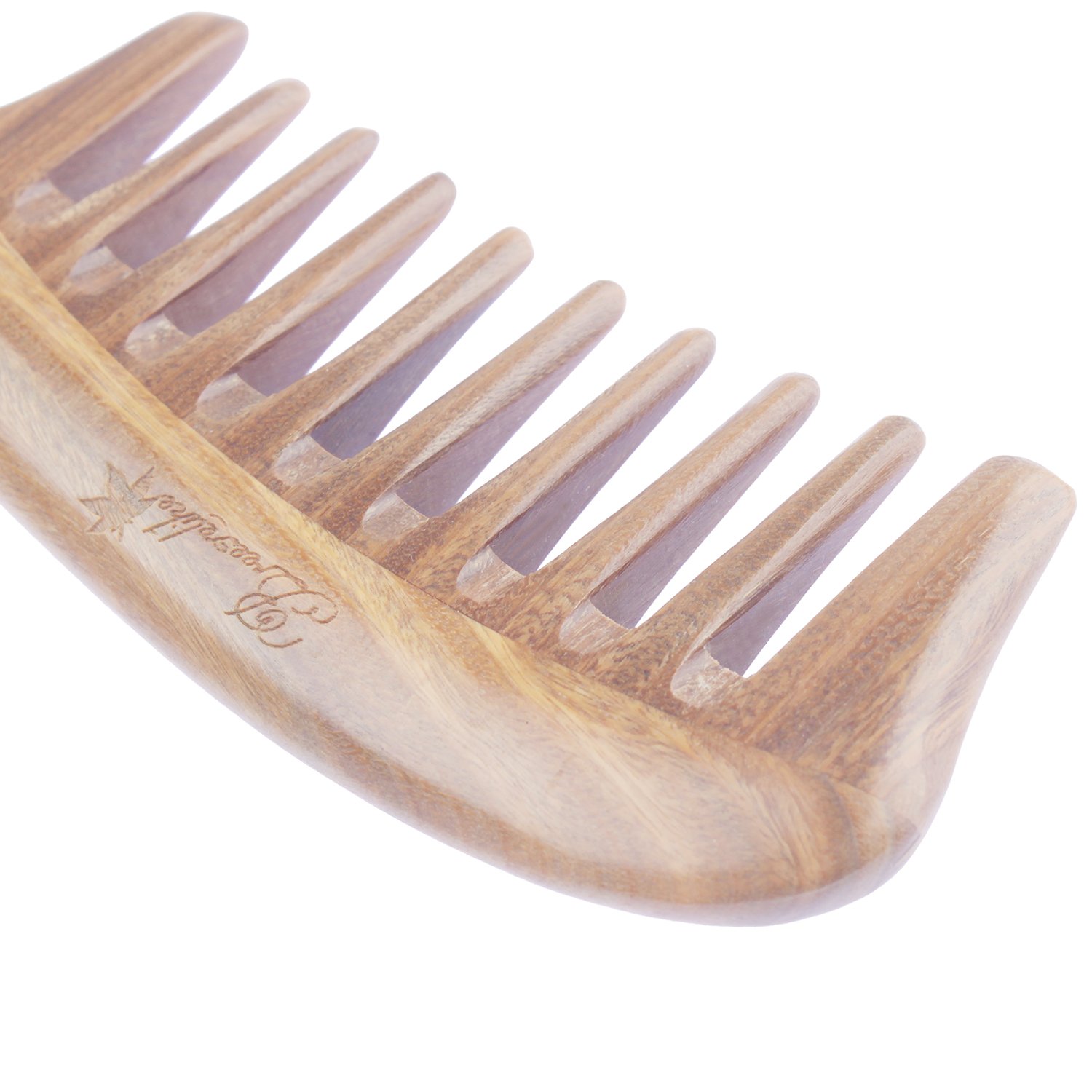 Breezelike Hair Comb For Detangling Onedor Natural Green Sandalwood Anti Static Wooden Comb Extra - View #7