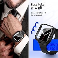 Vista 8 de Goton Funda protectora 2 en 1 y funda impermeable diseñada para Apple Watch Series 8 y 0.276-1.772 in, iWatch de vidrio de 360 grados con carcasa