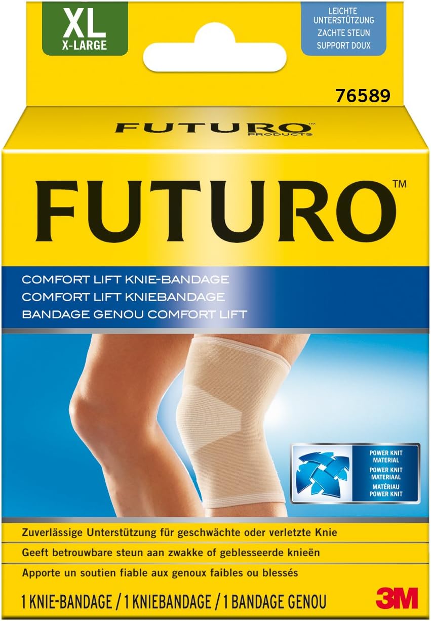 FUTURO FUT76589 Comfort ginocchio Bandage, indossabile su entrambi i lati, taglia XL, 49,5-55,9 cm
