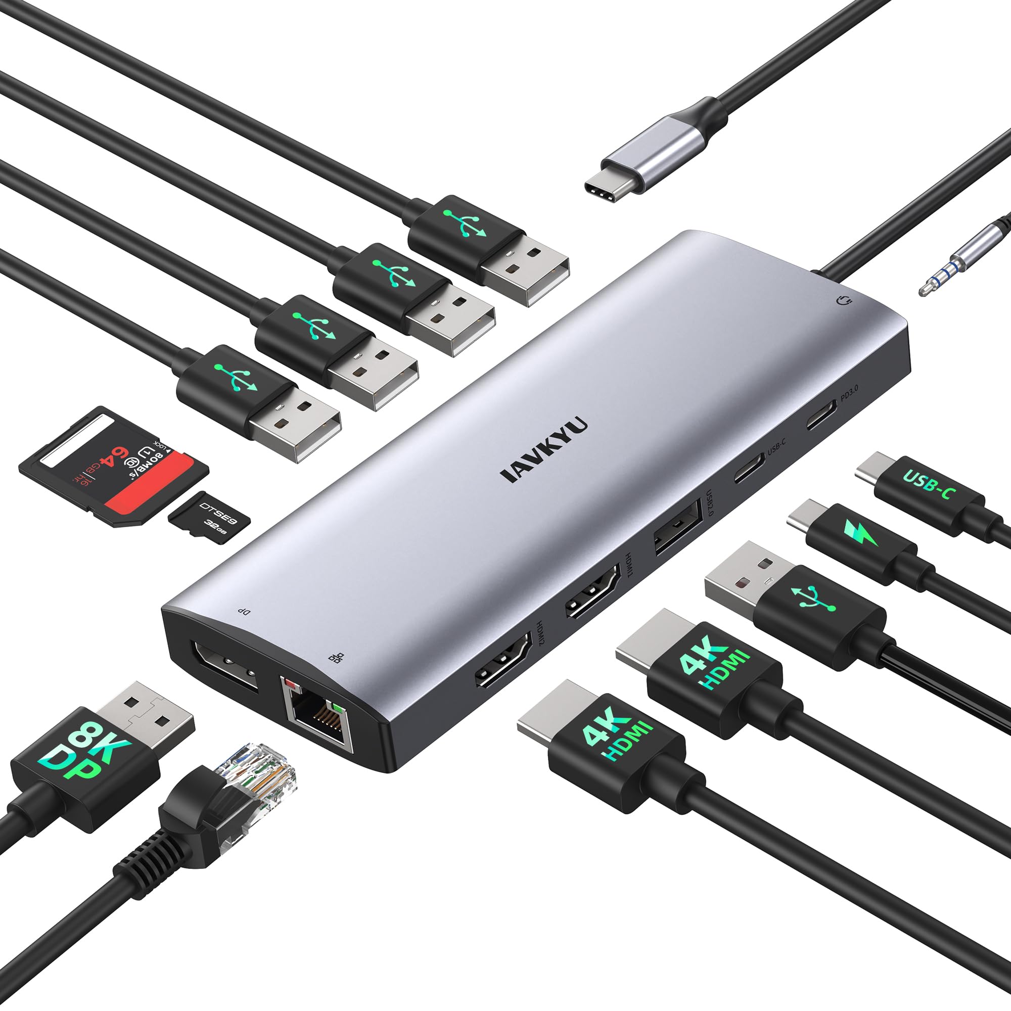 USB Cドッキングステーション 3 HDMI DisplayPort 4K Amazon | USB C ドッキングステーション type c Dock 3画面