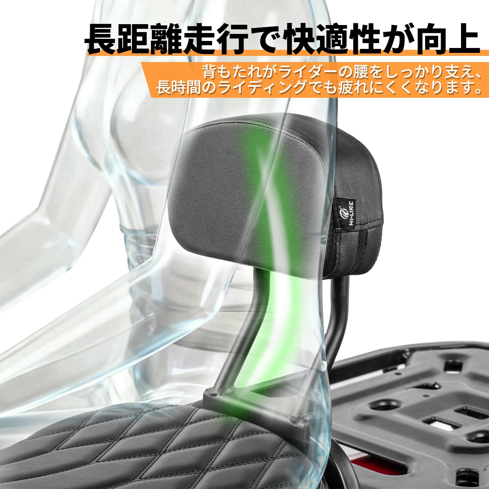 Amazon | HI-LINE バイク バックレスト CT125ハンターカブ(JA55/JA65 