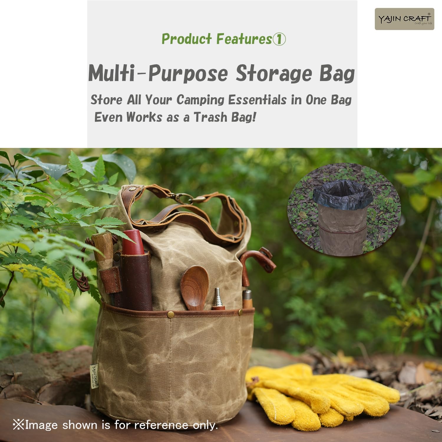 Camping Cookware Storage Bag, Canvas Camp Kitchen Organizer for Cooking Utensils, Pots, Pans & Mess Kit – Heavy-Duty Water-Resistant Outdoor Storage Case S