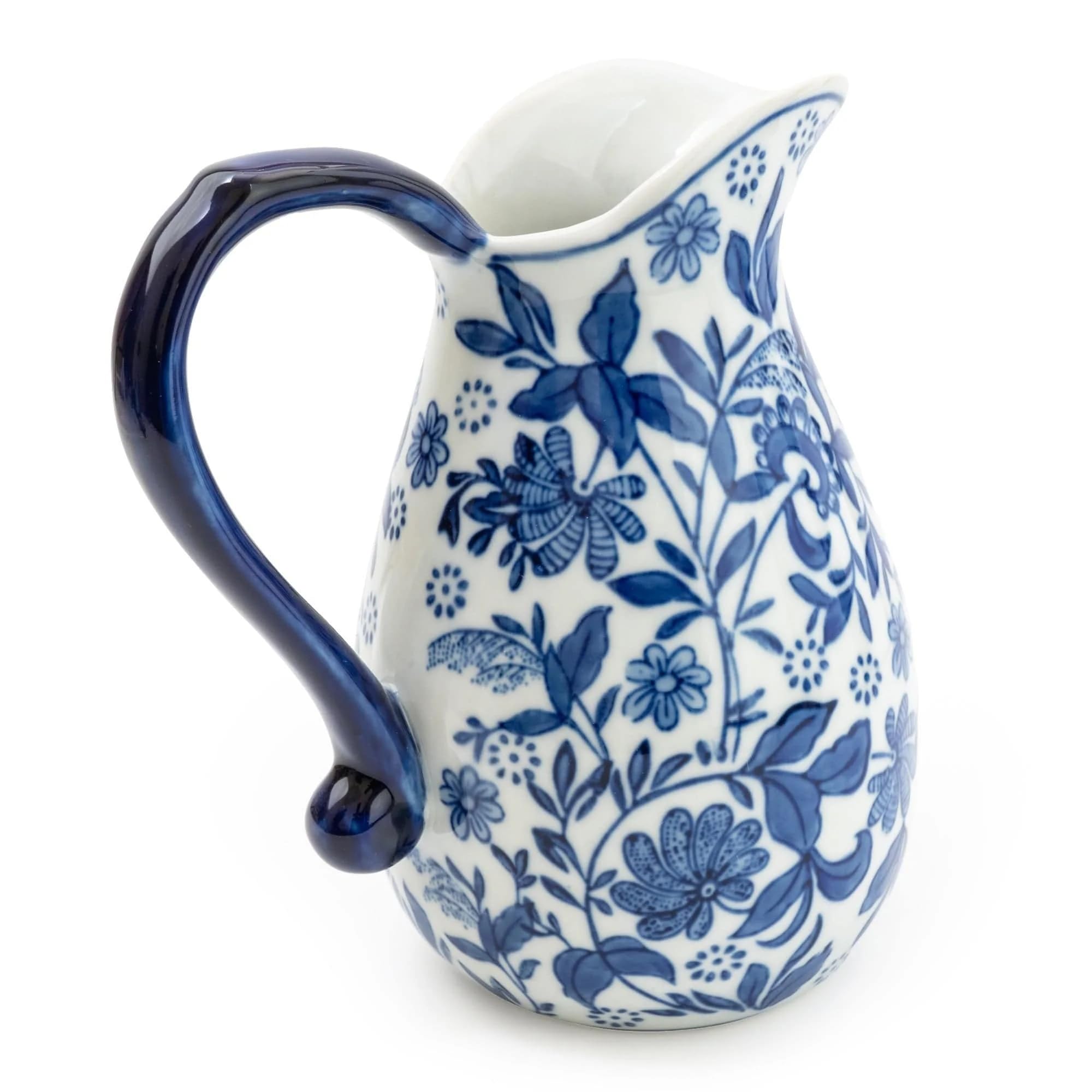 Home Deco London Sumatra Blue & White Large Ceramic Home Collection (Large Ceramic Jug 9")
