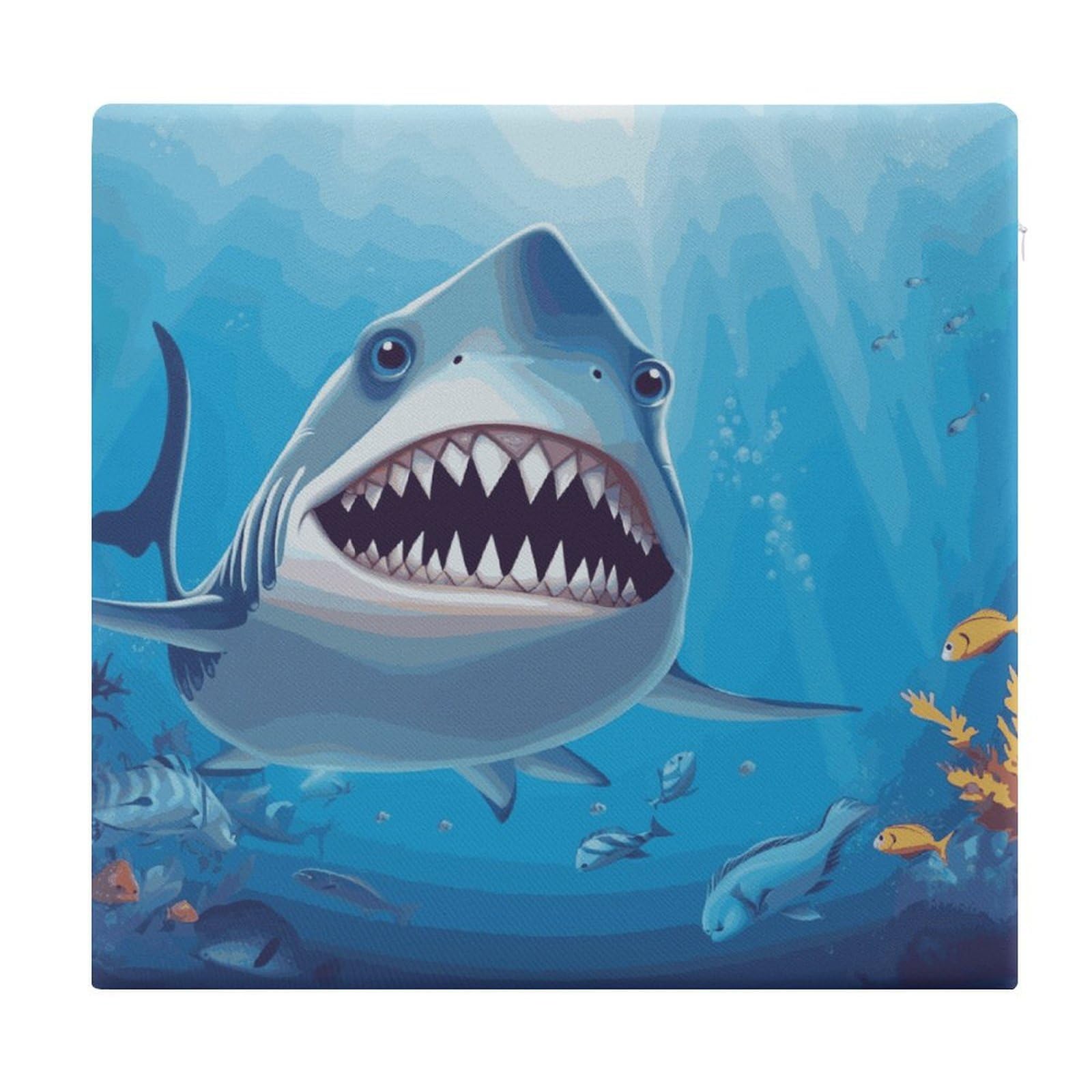 Adfgyerh Style Smiling Shark Cushions Memory Foam For Adults, Seat Cushion Chair Pads Soft, Square Pillows For Dining, Kitchen, Office, Patio Chairs