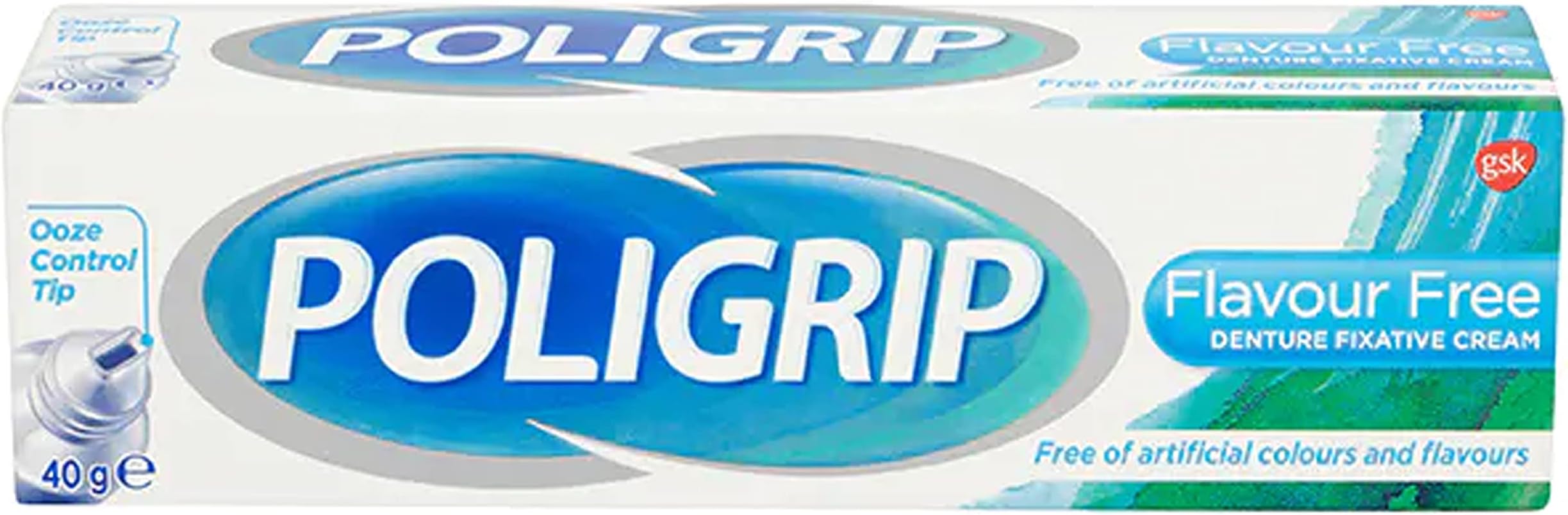 Denture Fixative Cream Flavour Free (40g) - Pack of 6 by Poligrip