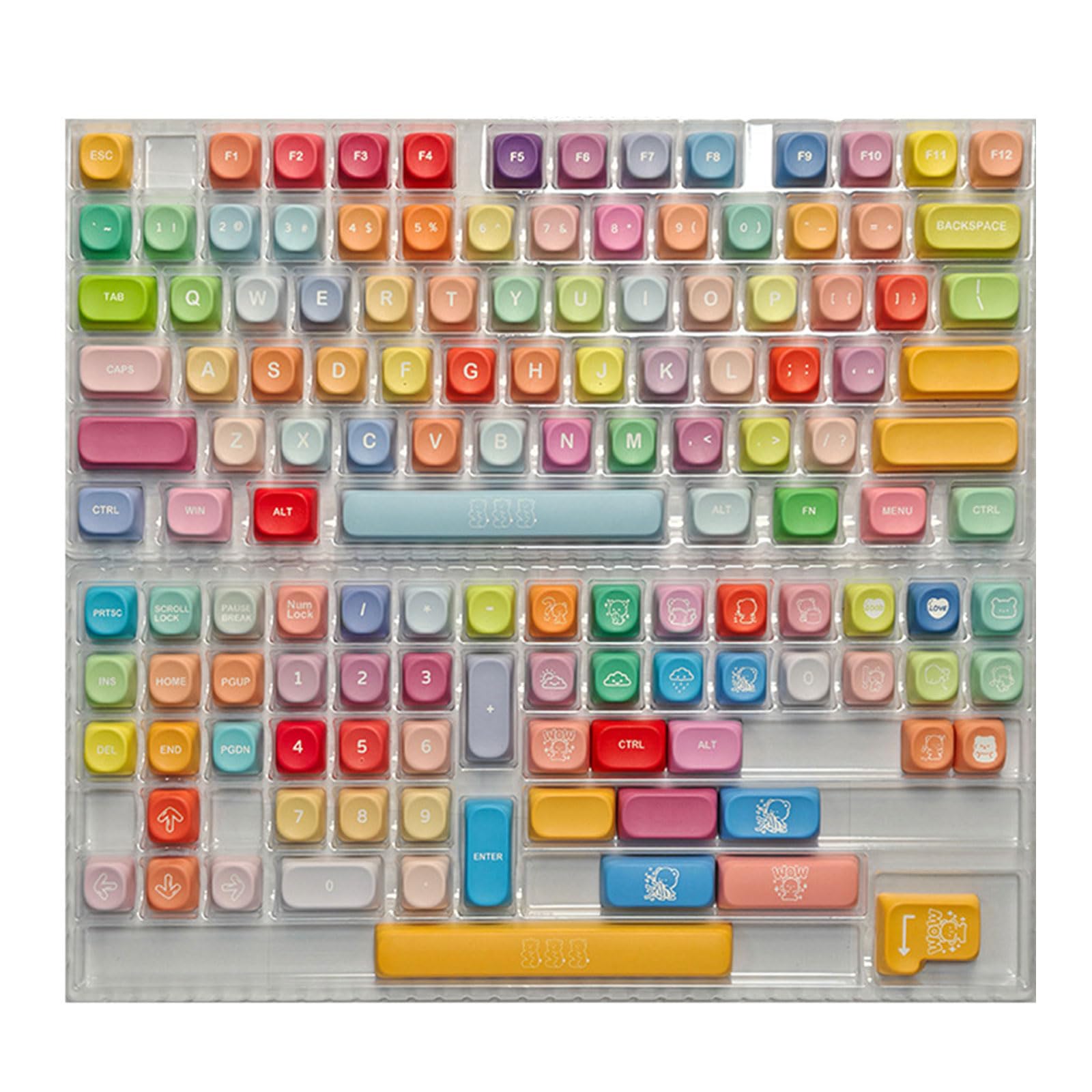 Ergonomico copritasti da 132 con Grafica Colorata PBT Coloranti da Costruzione Sub Stampati per tastiere per interruttori Copritasti Colorati per interruttori