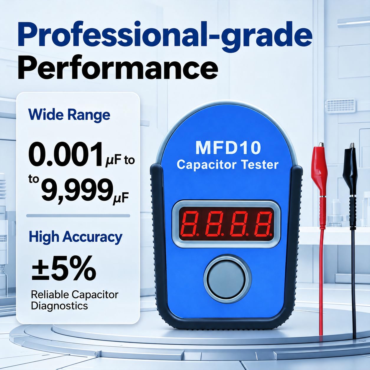 Capacitor Tester - Digital Meter for HVAC & Electronics -2