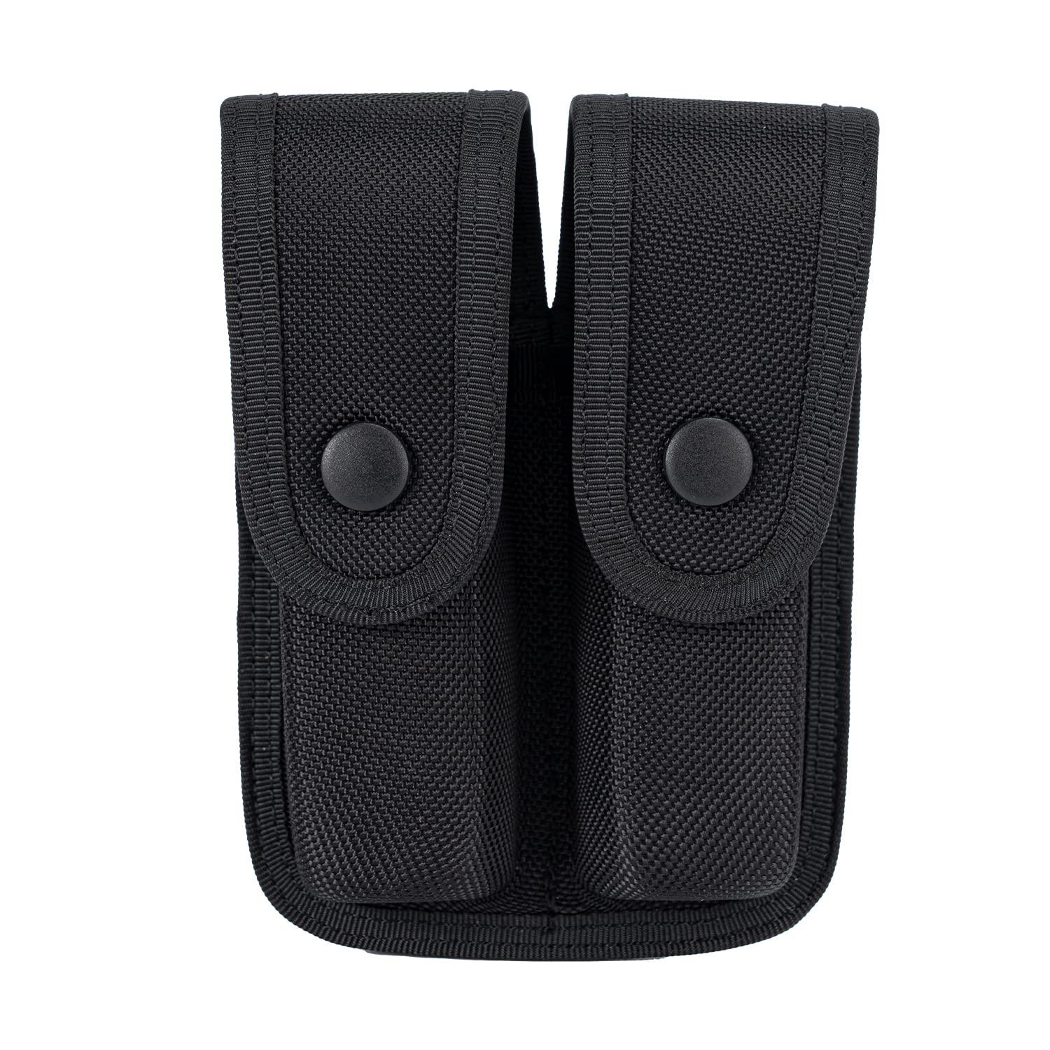 Dotacty Nylon Mag Pouch Single/Double Magazine Pouch Pistol Mag Holster Duty Belt/MOLLE Molded 9mm Mag Holder Carry Case (Nylon Double Pouch)