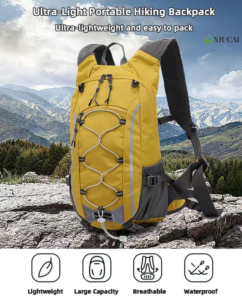 Lekki Wodoodporny Plecak Turystyczny 35L Pojemność 24x13x43cm Oddychający Daypack z Szelkami Air Cushion dla Podróży Outdoor Mężczyźni Kobiety,White