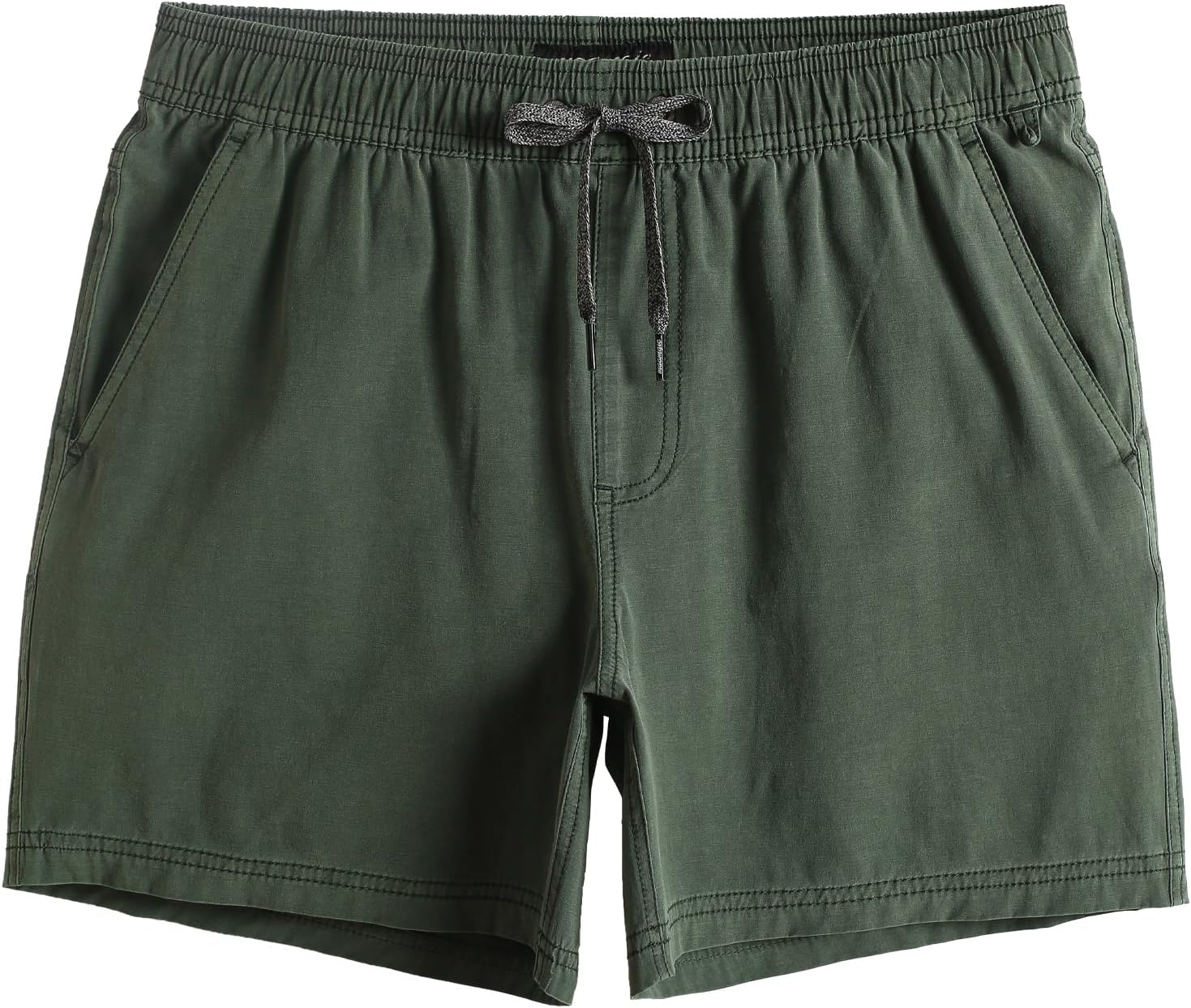 maamgic Men's 5 inch Inseam Shorts Pull-On Relaxed Fit Comfort Stretch Short Shorts with Pocket