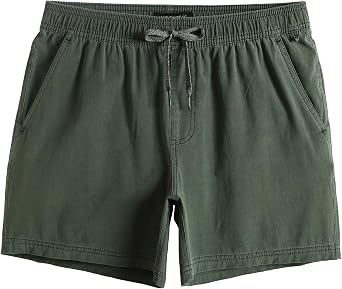 maamgic Mens 5 Inch Shorts Pull-On Relaxed Fit Casual Stretch Shorts