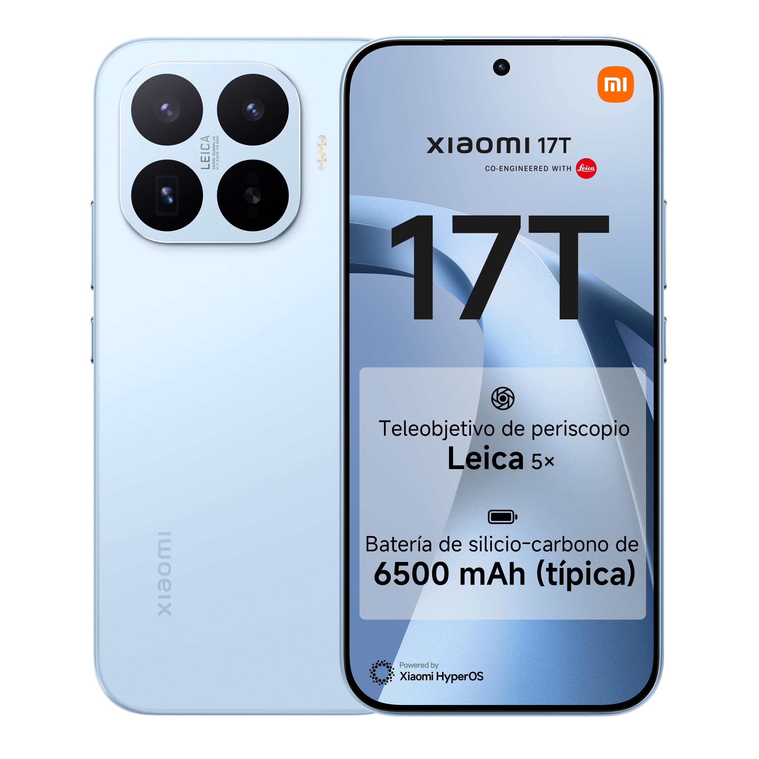 XIAOMI 17T Smartphone de 12+256GB Azul Teleobjetivo Leica 5X