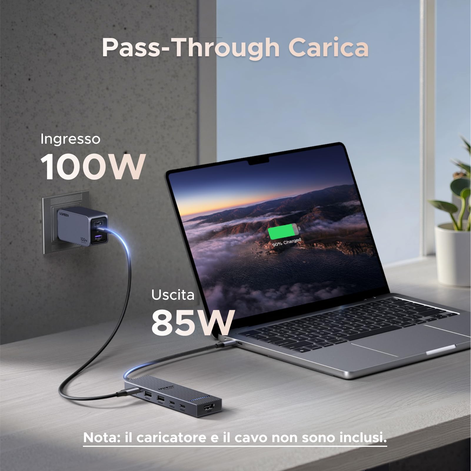 UGREEN Revodok PRO 106 10Gbps Hub USB C HDMI 4K 60Hz Adattatore Type C 3.2 Gen 2 PD 100W Carica Docking Station Compatibile con MacBook PRO Air M3 M2 M1, iPad, iPhone 17 PRO Max Air