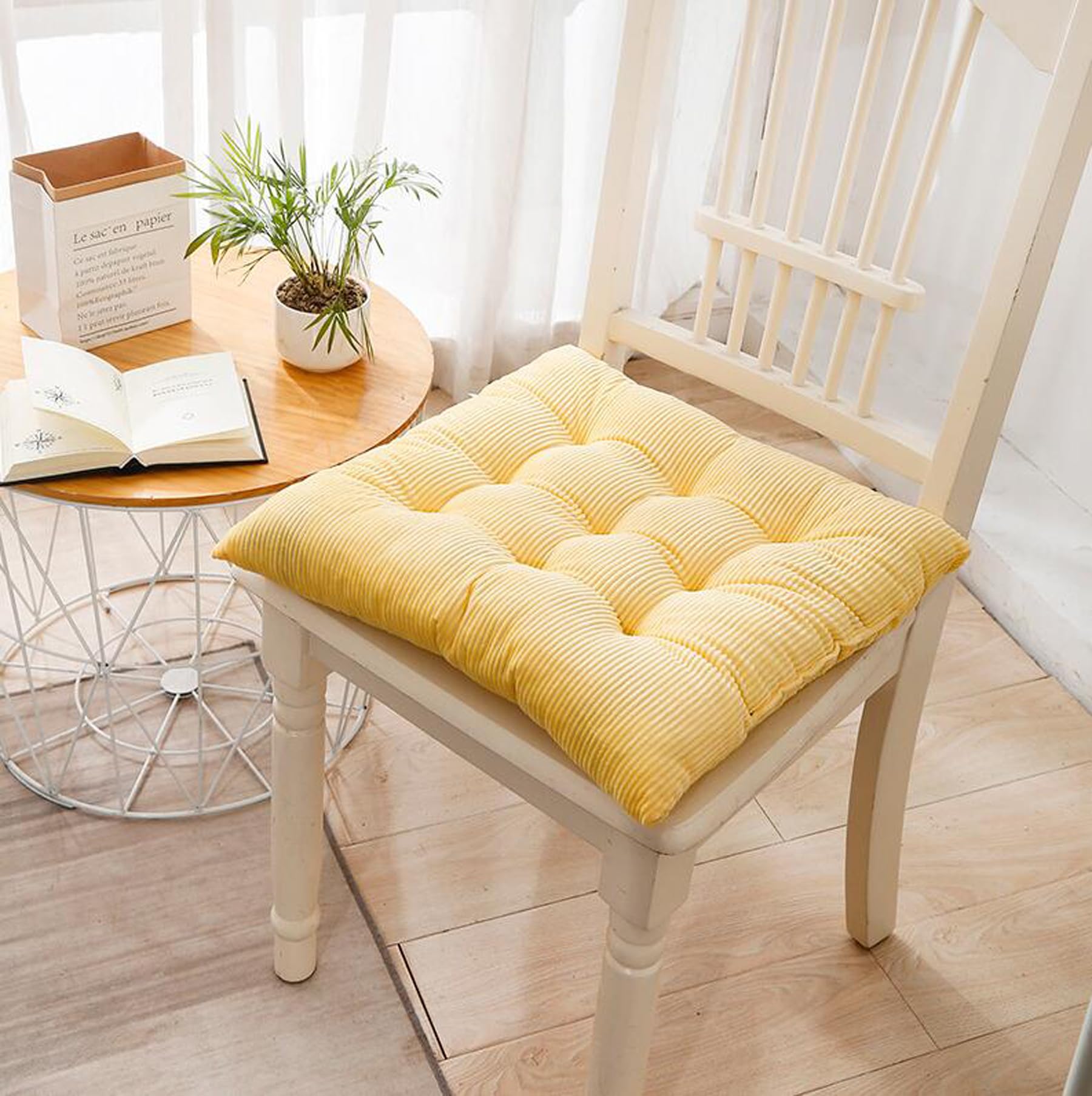 Amazon.co.jp: Happiness Decorダイニングチェア用チェアクッション 4
