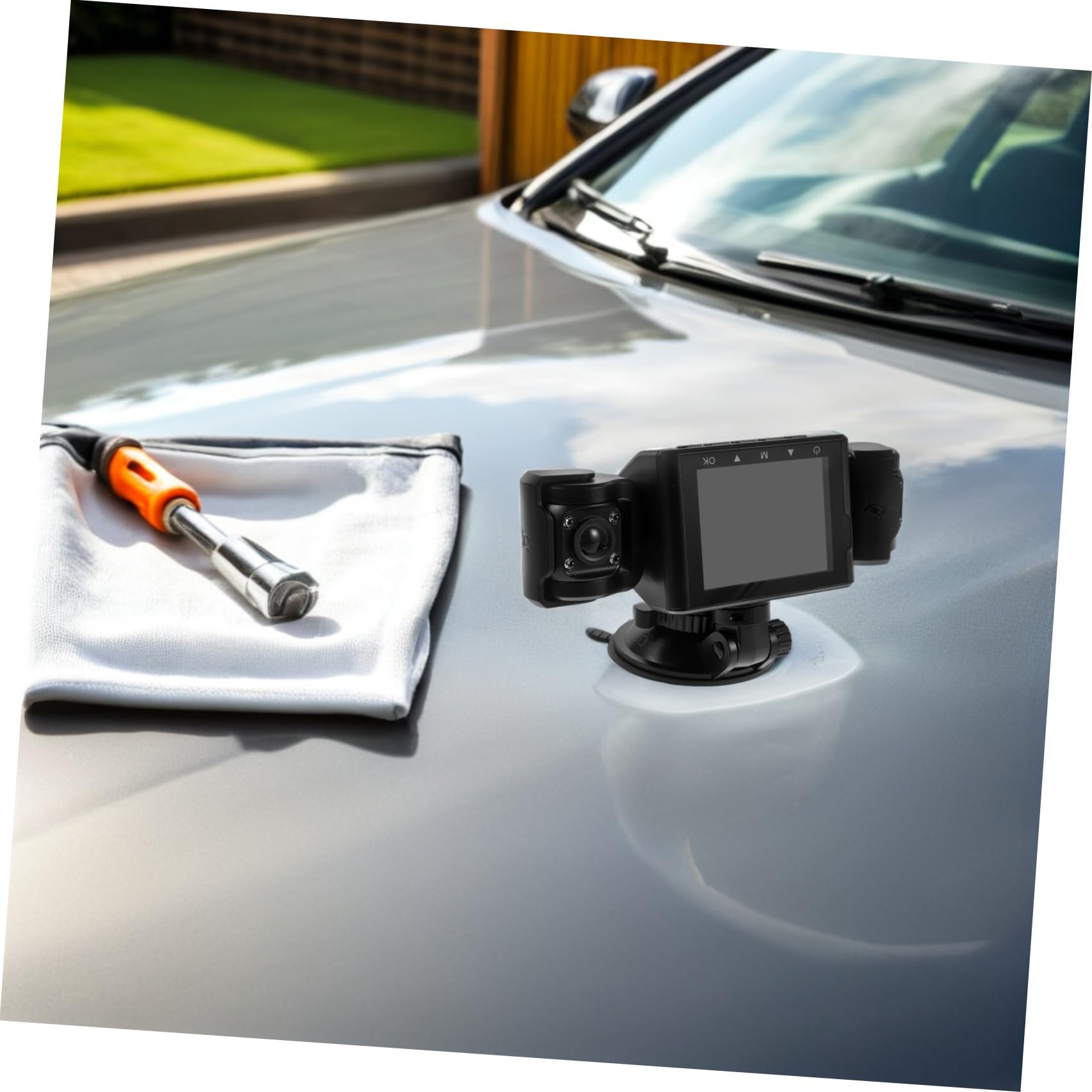 Alasum Cámara de Salpicadero para Coche, Cámara Grabadora de Tablero de Automóvil, Abs Negro, Visión Nocturna, Bloquea Archivos de Vídeo Críticos, para Instalaciones Interiores y Modo