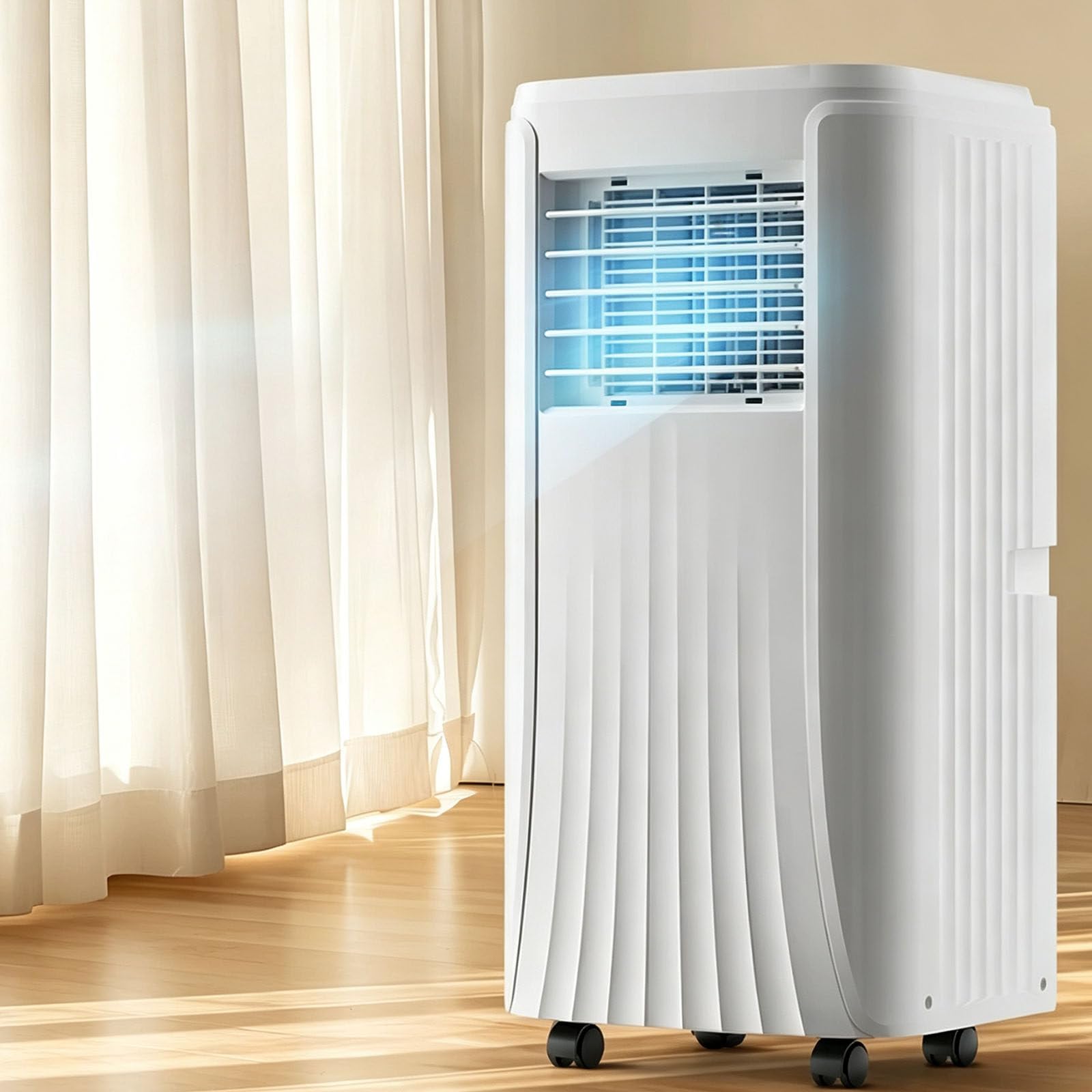 LJCSSD Freestanding Air Conditioner,3-in-1 Portable Air Conditioner 10,000 BTU/12,000 BTU 24 Hour Timer & Window Venting Kit Powerful Mobile Air Conditioning Unit 12000BTU