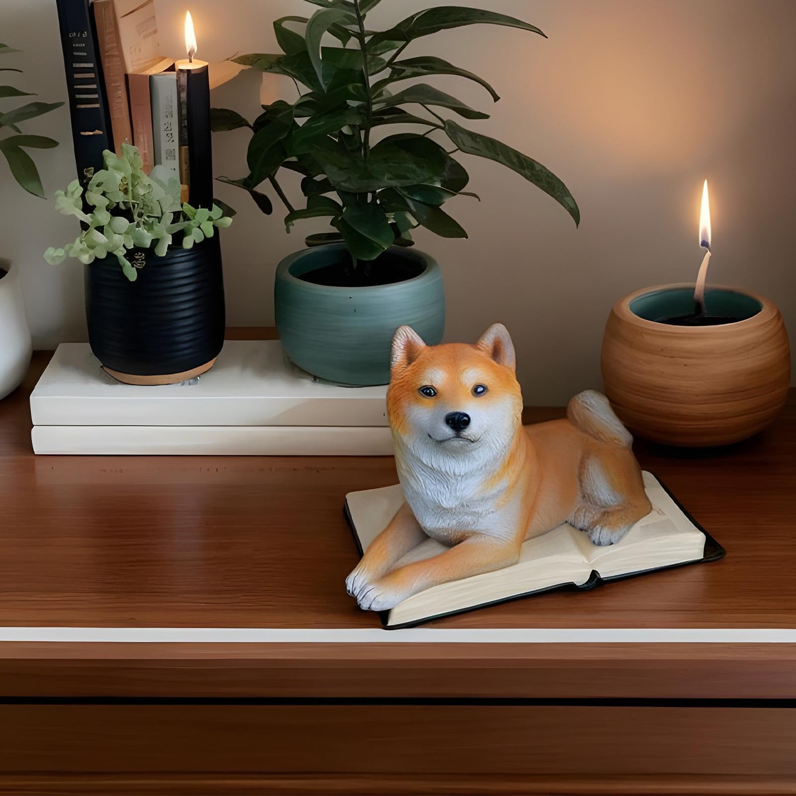 Generisch Statuette di cane in miniatura, scultura di animali ornamentali