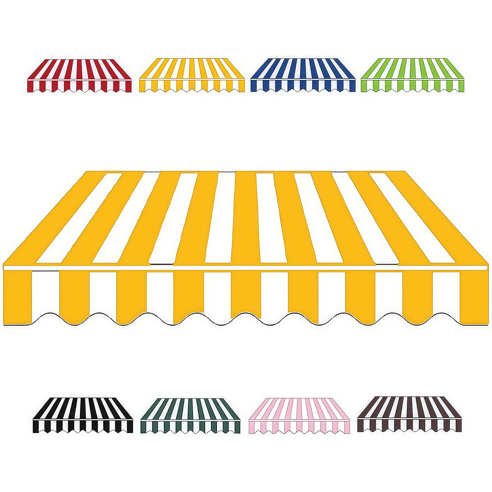 ZLSXAOASP Retractable Patio Awning, Outdoor Sun Shade Shelter with Crank Handle, Heavy Duty Aluminum Frame for Deck, Backyard, Garden, Balcony