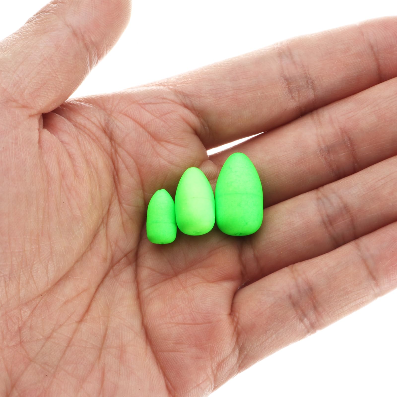 PATIKIL Fishing Foam Floats 0.5 Inch, 30Pcs Oval Snell Floats Fly Fishing Strike Indicator for Pompano Rig Trout Catfish Walleye Green - Image 4
