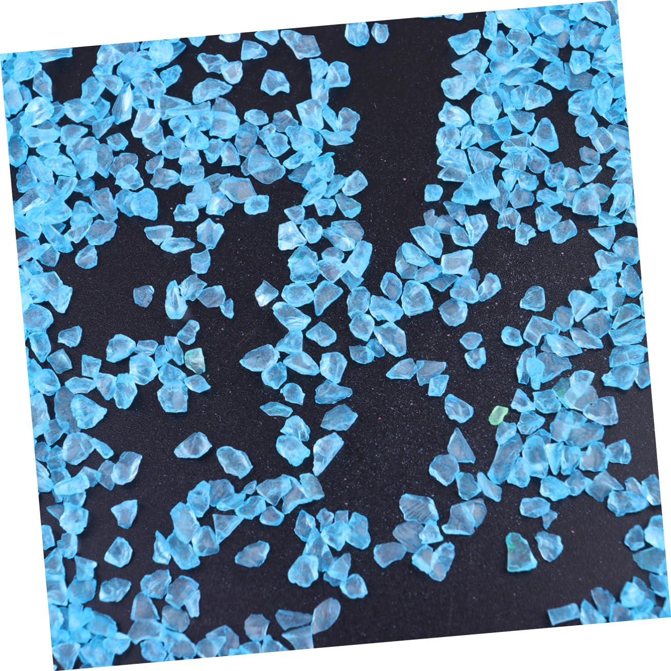 Cabilock 2pcs Glass Colored Sand Aquatic Decor Micro Landscape Freshwater Fish Tank Decorative