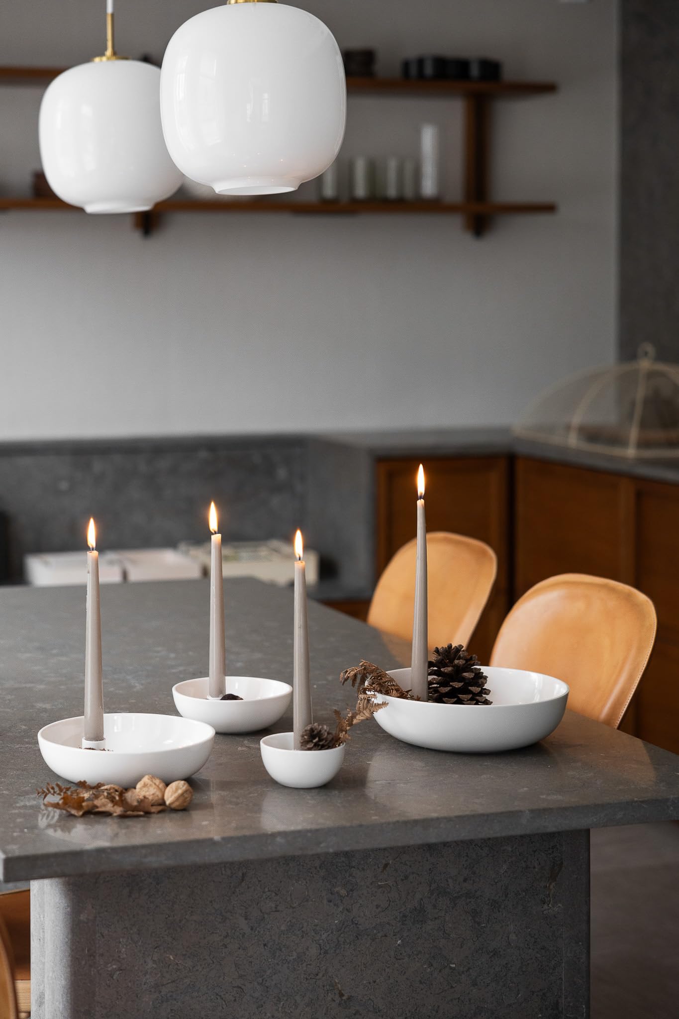 LIDATORP XL Glossy White Candlestick