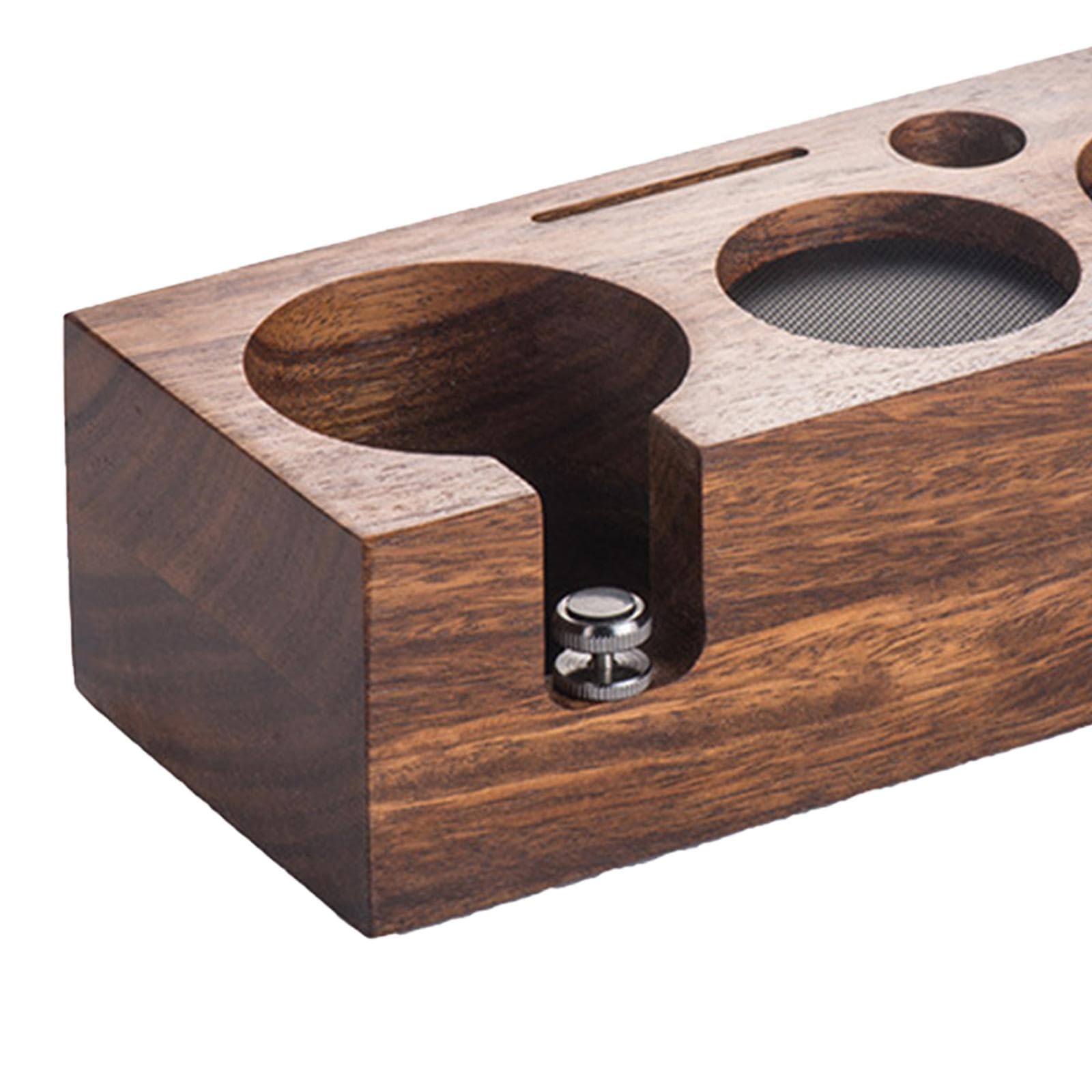 Supporto per Pressino per caffè, Portafiltro in Legno Regolabile E Resistente, Tappetino Pressino per Espresso, Supporto per Bar, caffè Espresso, Acce, B 51 mm 53 mm