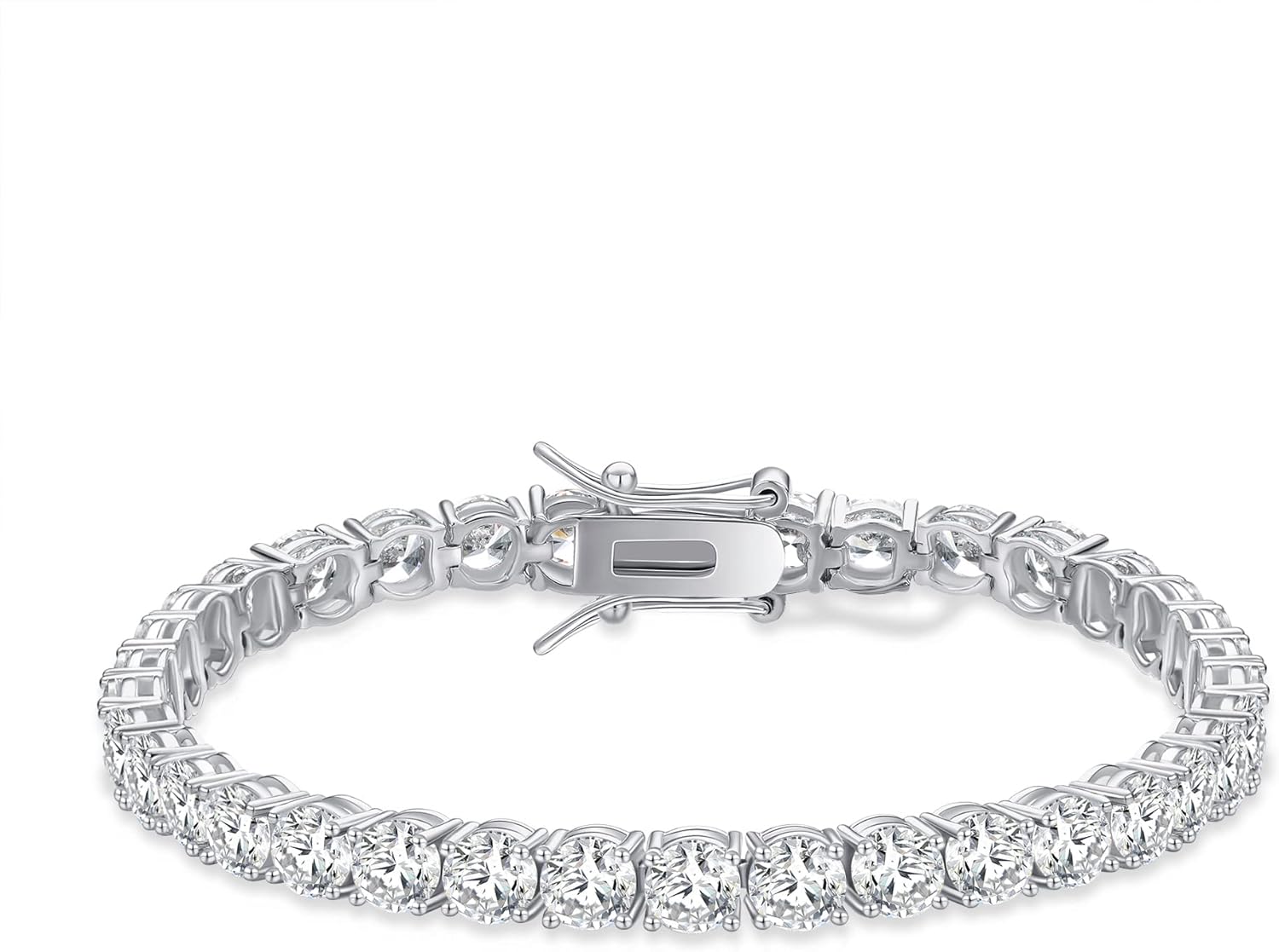 925 Sterling Silver Tennis Bracelet for Women 7inches 3.0-6.0 mm Cubic Zirconia Bracelet Birthday Gift Jewelry for Wife Mother Sister