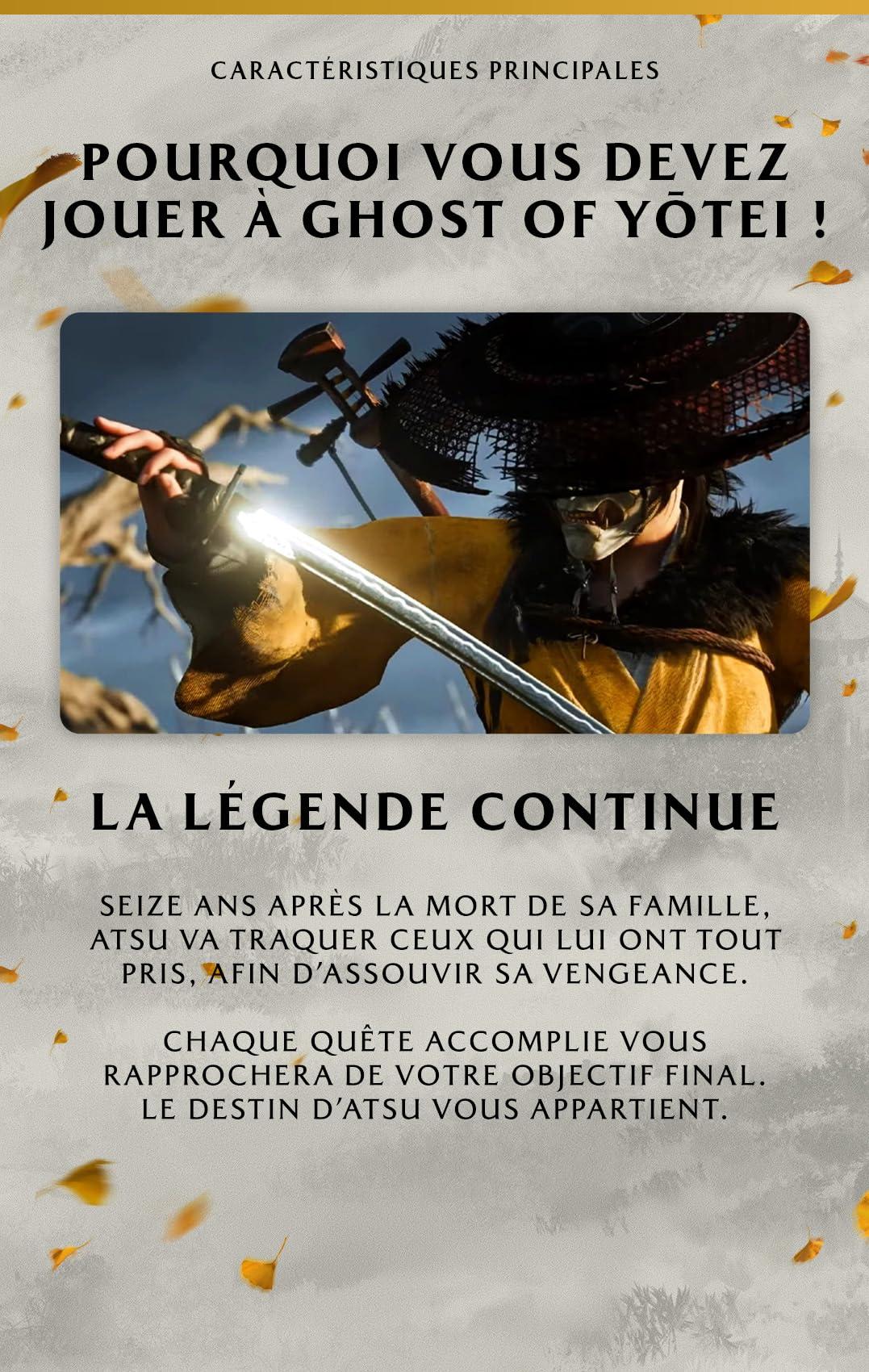 Sony, Ghost of Yōtei pour PlayStation 5, Jeu d'Action-Aventure, Optimisé pour PS5 Pro, Version Physique avec CD, En Français, 1 à 4 Joueurs, PEGI 18