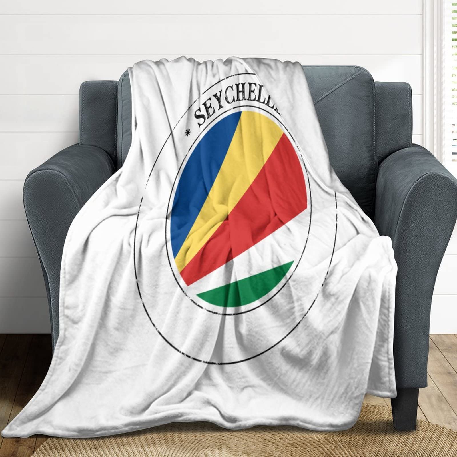 Couverture en flanelle Seychelles 127x152 cm pour des soirées cocooning sur le canapé