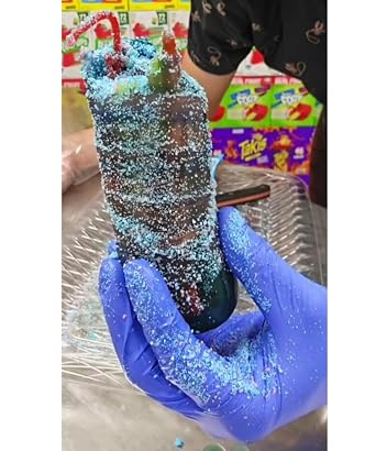 Cotton Candy Pickle Kit For 2 |20 Pieces| 2 X Cotton Candy Crunch, Pop Rocks, Blue Raz Pickles, Lucas Gusano Chamoy, Skwinkles, social media trend items gifts for kids teen girls boys