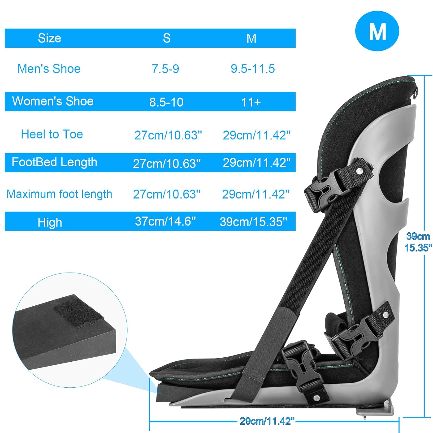 Plantar Fasciitis Night Splint, Unisex Adjustable 45° Plantar Fasciitis Boots Suitable for Left/Right Foot, Easy to Wear Sleep Stretch Boots Suitable for Achilles Tendonitis, Fasciitis, Ankle Sprain Pain (Medium) - Image 2