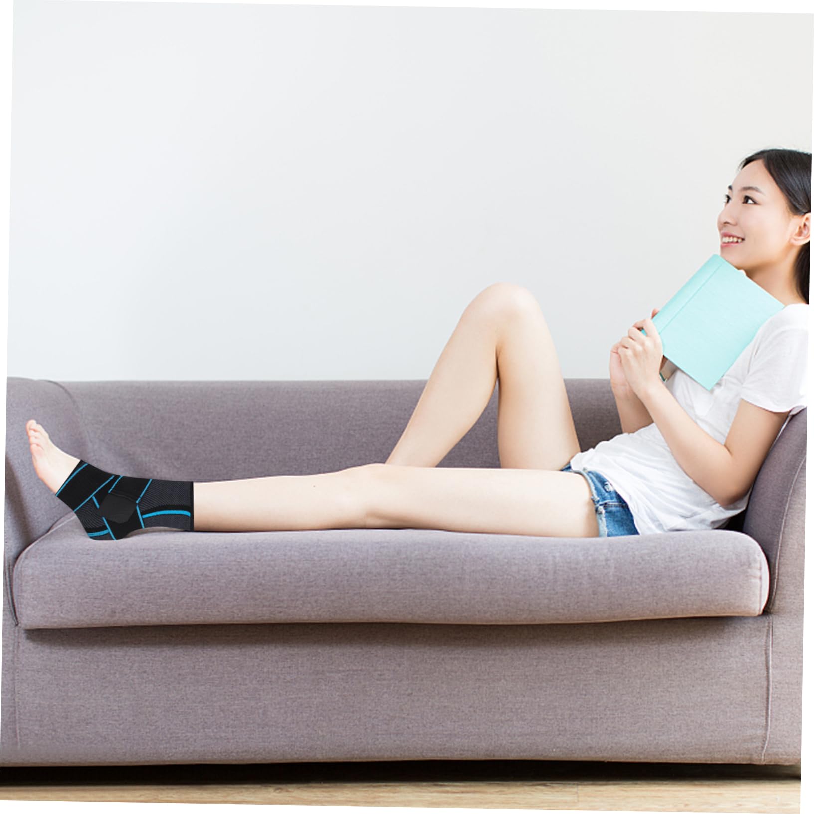 minkissy Ankle Cover Ankle Protection Brace Breathable Sports Prevent Sprains Blue Universal Size