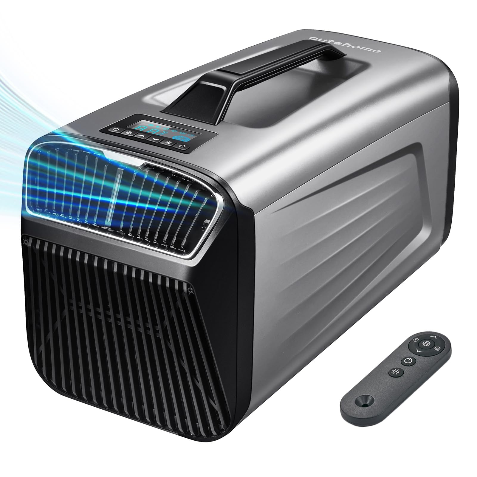 Portable Camping Air Conditioner for Outdoor and Indoor Use, Quiet Air conditoning For Small Rooms，5200BTU Fast Cooling Capacity for Tent AC (Silver)