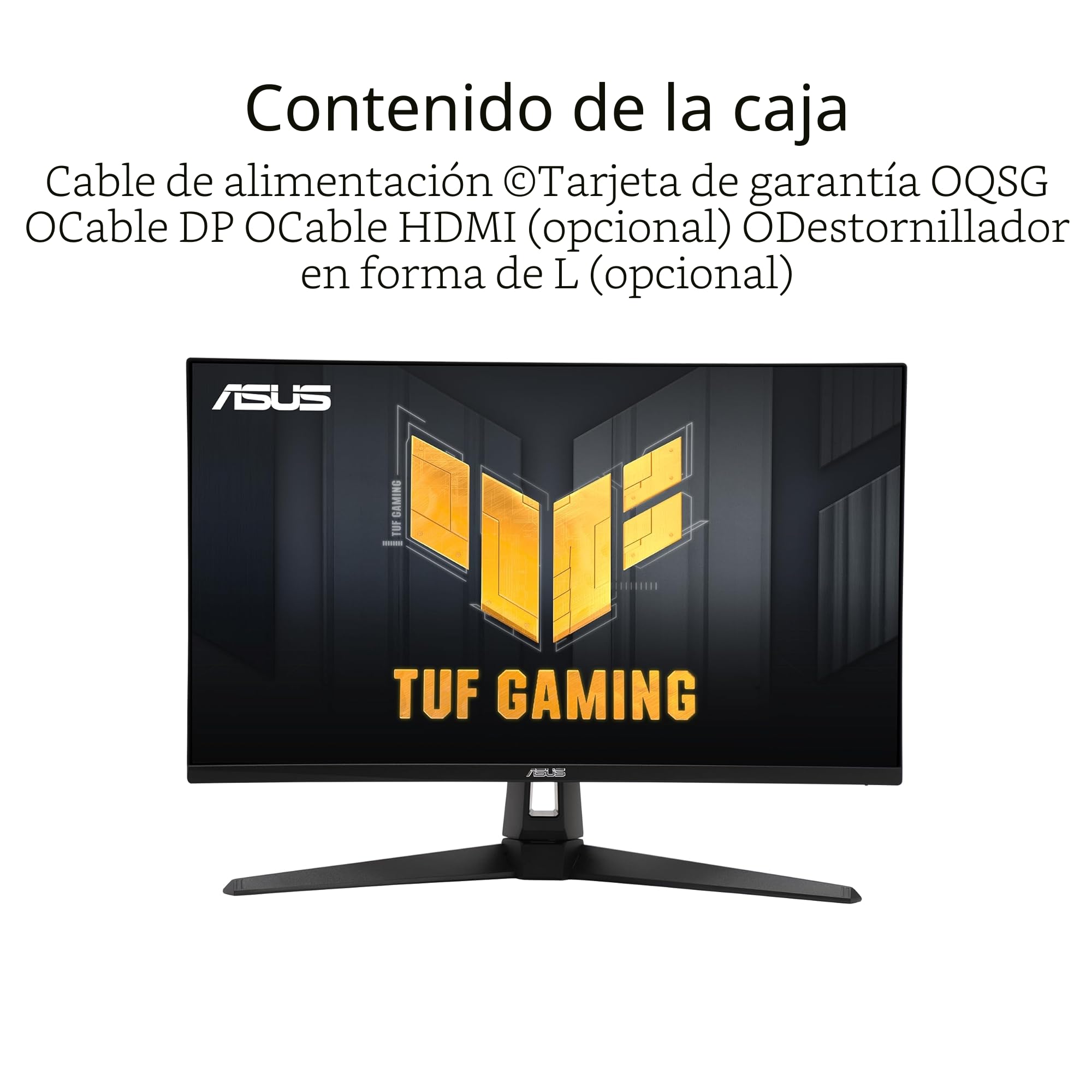 ASUS TUF Gaming VG27AQM1A - Monitor Gaming de 27 Pulgadas, QHD (2560x1440), 260Hz (OC), ELMB Sync, 1ms (GTG), Freesync Premium, Compatible con G-Sync, Variable Overdrive, 90% DCI-P3, DisplayHDR 400