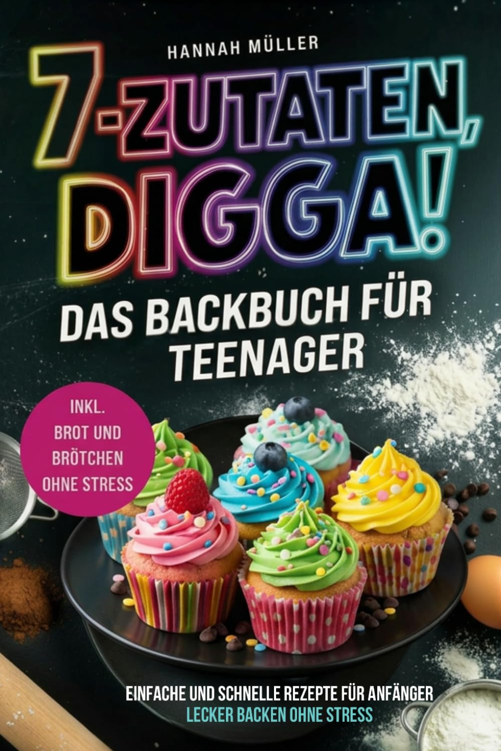 7 Zutaten Digga! Das Backbuch für Teenager: Mit lässigen Backrezepten, einfachen Schritt-für-Schritt-Anleitungen & dem Gefühl, einfach abzuliefern inkl. Brot und Brötchen ohne Stress
