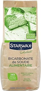 STARWAX SOLUVERT - Bicarbonate de Soude Alimentaire - 1kg - Idéal pour Cuisiner et Absorber les Odeurs - 100% d'Origine Naturelle - - Fabrication Française